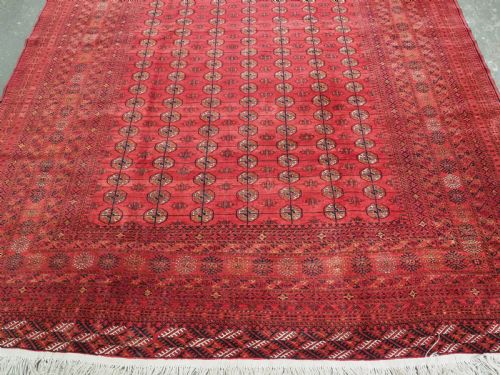 ANTIQUE AFGHAN TURKMEN CARPET OUTSTANDING HARD WEARING CARPET CIRCA 1920 - ADDITIONAL PHOTO 4
