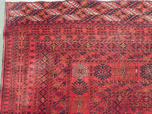 ANTIQUE AFGHAN TURKMEN CARPET OUTSTANDING HARD WEARING CARPET CIRCA 1920 - ADDITIONAL PHOTO 5