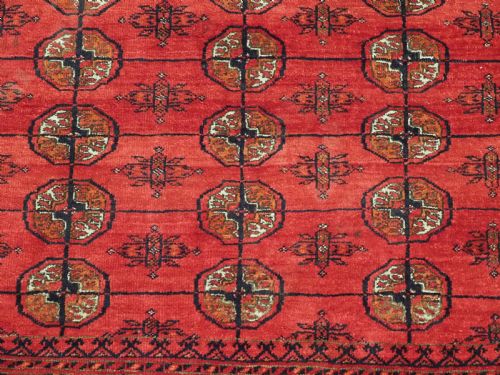 ANTIQUE AFGHAN TURKMEN CARPET OUTSTANDING HARD WEARING CARPET CIRCA 1920 - ADDITIONAL PHOTO 9