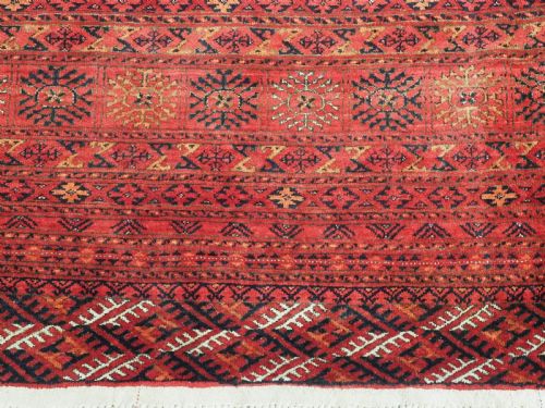 ANTIQUE AFGHAN TURKMEN CARPET OUTSTANDING HARD WEARING CARPET CIRCA 1920 - ADDITIONAL PHOTO 10