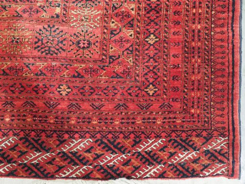 ANTIQUE AFGHAN TURKMEN CARPET OUTSTANDING HARD WEARING CARPET CIRCA 1920 - ADDITIONAL PHOTO 11