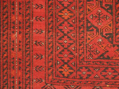ANTIQUE AFGHAN TURKMEN CARPET OUTSTANDING HARD WEARING CARPET CIRCA 1920 - ADDITIONAL PHOTO 12