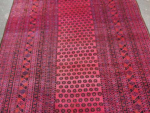 ANTIQUE AFGHAN ERSARI CARPET OR KELLEH OF LARGE SIZE AND EXCELLENT COLOUR CIRCA 1900 - ADDITIONAL PHOTO 3