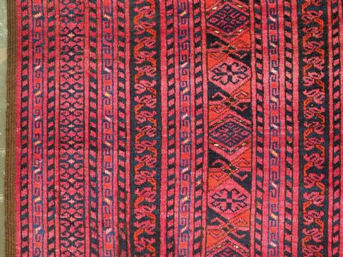 ANTIQUE AFGHAN ERSARI CARPET OR KELLEH OF LARGE SIZE AND EXCELLENT COLOUR CIRCA 1900 - ADDITIONAL PHOTO 7