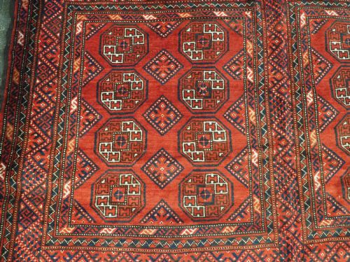 ANTIQUE KIZIL AYAK TURKMEN AUDIENCE OR MOSQUE CARPET RARE EXAMPLE CIRCA 1900 - ADDITIONAL PHOTO 9