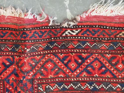 ANTIQUE KIZIL AYAK TURKMEN AUDIENCE OR MOSQUE CARPET RARE EXAMPLE CIRCA 1900 - ADDITIONAL PHOTO 14