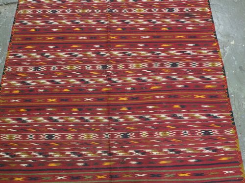 ANTIQUE TURKMEN BANDED 'DALI' KILIM VERY FINE WEAVE CIRCA 190020 - ADDITIONAL PHOTO 3