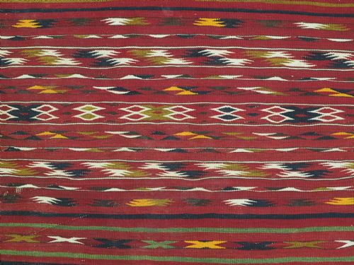 ANTIQUE TURKMEN BANDED 'DALI' KILIM VERY FINE WEAVE CIRCA 190020 - ADDITIONAL PHOTO 8
