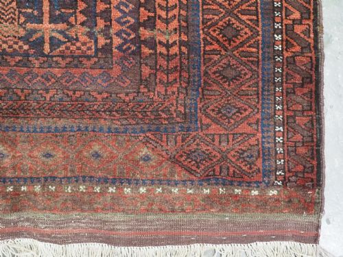 ANTIQUE AFGHAN CHAKHANSUR BALUCH MAIN CARPET SUPERB CONDITION CIRCA 1900 - ADDITIONAL PHOTO 7
