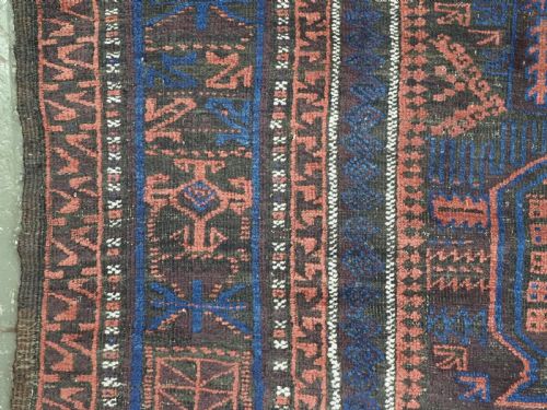 ANTIQUE TIMURI OR BALUCH MAIN CARPET OF CLASSIC DESIGN 1880 OR EARLIER - ADDITIONAL PHOTO 4