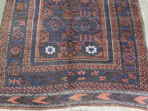 ANTIQUE TIMURI OR BALUCH MAIN CARPET OF CLASSIC DESIGN 1880 OR EARLIER - ADDITIONAL PHOTO 5