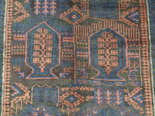 ANTIQUE TIMURI OR BALUCH MAIN CARPET OF CLASSIC DESIGN 1880 OR EARLIER - ADDITIONAL PHOTO 9