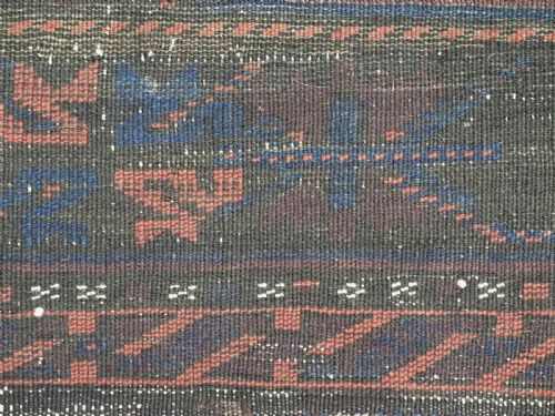 ANTIQUE TIMURI OR BALUCH MAIN CARPET OF CLASSIC DESIGN 1880 OR EARLIER - ADDITIONAL PHOTO 13