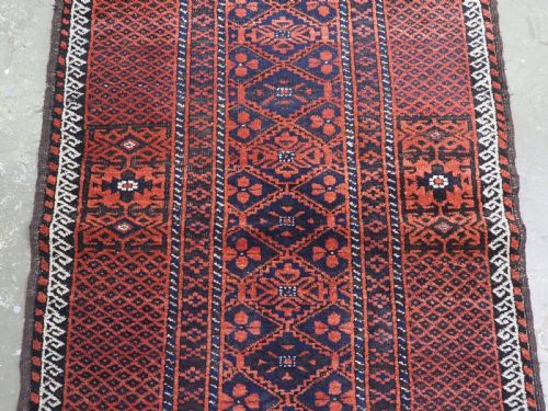 ANTIQUE KHORASAN BALUCH RUG WITH MINA KHANI VARIANT DESIGN CIRCA 190020 - ADDITIONAL PHOTO 3
