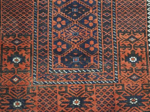 ANTIQUE KHORASAN BALUCH RUG WITH MINA KHANI VARIANT DESIGN CIRCA 190020 - ADDITIONAL PHOTO 9
