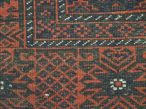 ANTIQUE KHORASAN BALUCH RUG WITH MINA KHANI VARIANT DESIGN CIRCA 190020 - ADDITIONAL PHOTO 11
