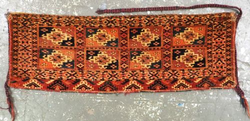 Antique Tekke Turkmen Torba / Mafrash, Complete with Original Back, Circa 1880.
