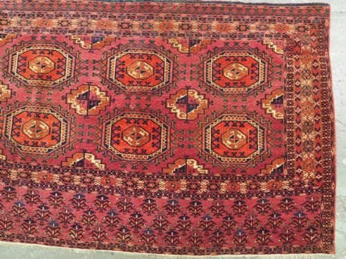 ANTIQUE CHUVAL FACE BY THE TEKKE TURKMEN 6 LARGE SALOR GULS OUTSTANDING EXAMPLE CIRCA 1880 - ADDITIONAL PHOTO 5