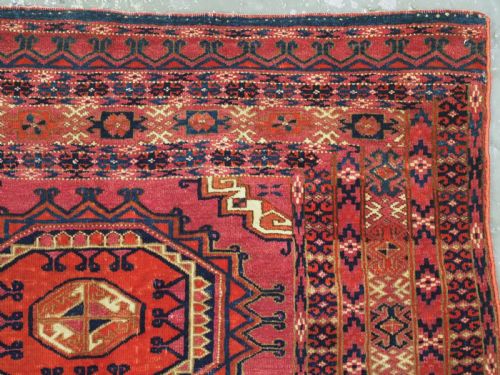 ANTIQUE CHUVAL FACE BY THE TEKKE TURKMEN 6 LARGE SALOR GULS OUTSTANDING EXAMPLE CIRCA 1880 - ADDITIONAL PHOTO 9