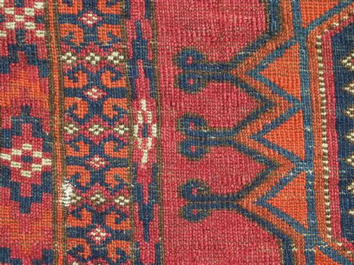 ANTIQUE CHUVAL FACE BY THE TEKKE TURKMEN 6 LARGE SALOR GULS OUTSTANDING EXAMPLE CIRCA 1880 - ADDITIONAL PHOTO 12