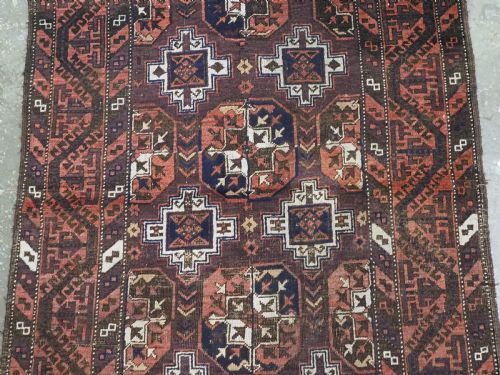 ANTIQUE MAHDAD KHANI BALUCH RUG GOOD EARLY EXAMPLE CIRCA 1890 - ADDITIONAL PHOTO 3