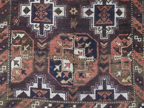 ANTIQUE MAHDAD KHANI BALUCH RUG GOOD EARLY EXAMPLE CIRCA 1890 - ADDITIONAL PHOTO 8