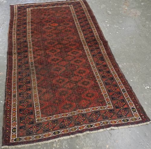 ANTIQUE BALUCH RUG WITH FINE LATTICE DESIGN KHORASAN REGION CIRCA 1880 - ADDITIONAL PHOTO 1