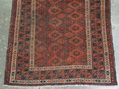 ANTIQUE BALUCH RUG WITH FINE LATTICE DESIGN KHORASAN REGION CIRCA 1880 - ADDITIONAL PHOTO 4