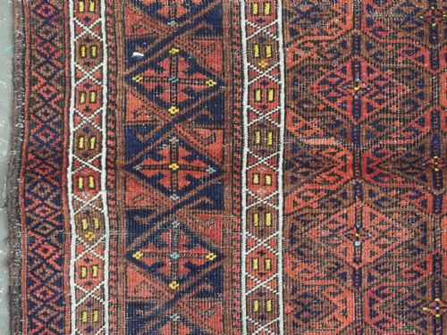 ANTIQUE BALUCH RUG WITH FINE LATTICE DESIGN KHORASAN REGION CIRCA 1880 - ADDITIONAL PHOTO 6