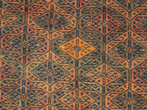 ANTIQUE BALUCH RUG WITH FINE LATTICE DESIGN KHORASAN REGION CIRCA 1880 - ADDITIONAL PHOTO 8
