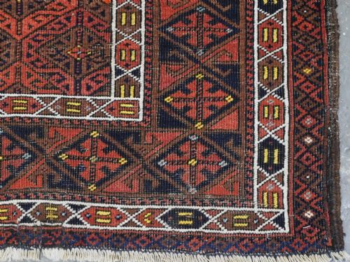 ANTIQUE BALUCH RUG WITH FINE LATTICE DESIGN KHORASAN REGION CIRCA 1880 - ADDITIONAL PHOTO 10