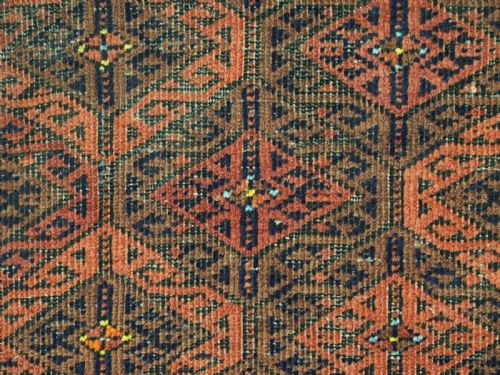 ANTIQUE BALUCH RUG WITH FINE LATTICE DESIGN KHORASAN REGION CIRCA 1880 - ADDITIONAL PHOTO 12