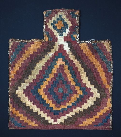 Antique Salt Bag (Namakdan) by the Uzbek Tartar Nomads, Large Size, Circa 1900.