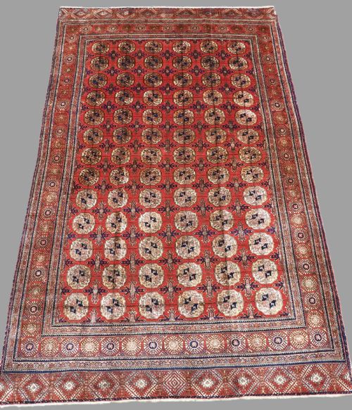 Antique Silk Tekke Turkmen Rug, Very Fine Weave and Great Colour, Circa 1920.