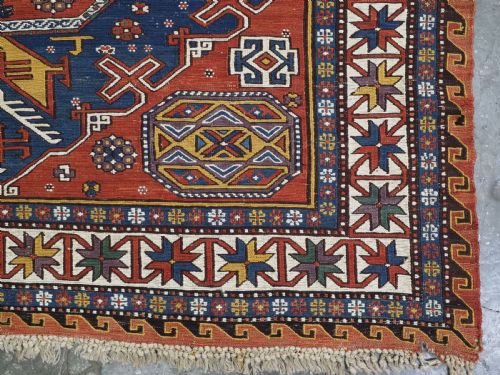 ANTIQUE CAUCASIAN SOUMAK CARPETS TRIPLE MEDALLION DESIGN GREAT CONDITION CIRCA 1900 - ADDITIONAL PHOTO 14
