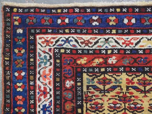 ANTIQUE KURDISH RUG WITH SHRUB DESIGN ON A YELLOW GROUND BEAUTIFUL RUG CIRCA 1900 - ADDITIONAL PHOTO 4