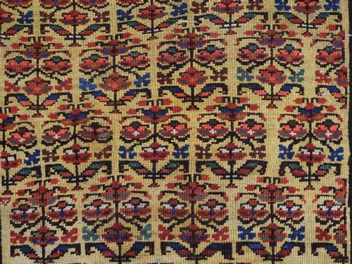 ANTIQUE KURDISH RUG WITH SHRUB DESIGN ON A YELLOW GROUND BEAUTIFUL RUG CIRCA 1900 - ADDITIONAL PHOTO 8