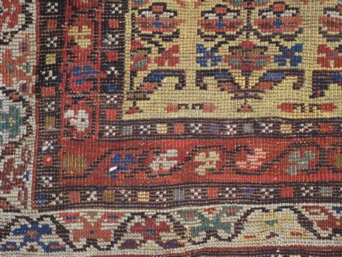 ANTIQUE KURDISH RUG WITH SHRUB DESIGN ON A YELLOW GROUND BEAUTIFUL RUG CIRCA 1900 - ADDITIONAL PHOTO 11