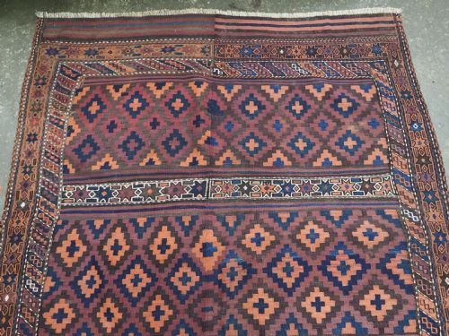 ANTIQUE 2 PART KILIM BY THE AFGHAN BALUCH EXCELLENT LARGE SIZE CIRCA 190020 - ADDITIONAL PHOTO 2