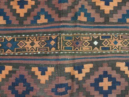 ANTIQUE 2 PART KILIM BY THE AFGHAN BALUCH EXCELLENT LARGE SIZE CIRCA 190020 - ADDITIONAL PHOTO 11