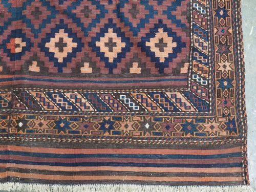 ANTIQUE 2 PART KILIM BY THE AFGHAN BALUCH EXCELLENT LARGE SIZE CIRCA 190020 - ADDITIONAL PHOTO 14