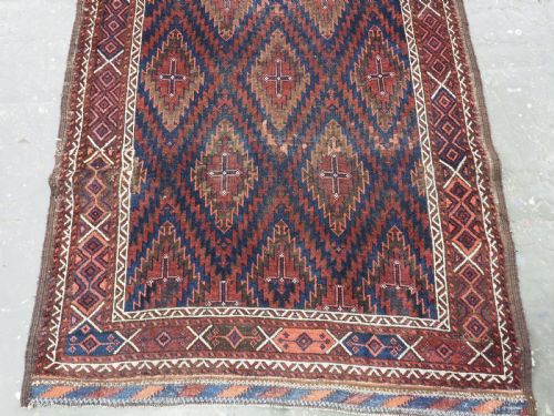ANTIQUE ARAB BALUCH RUG WITH SCARCE DESIGN CIRCA 1890 - ADDITIONAL PHOTO 4