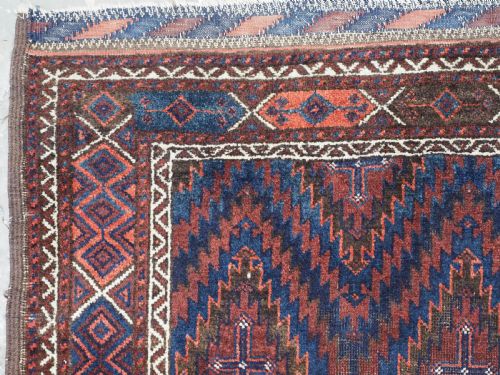 ANTIQUE ARAB BALUCH RUG WITH SCARCE DESIGN CIRCA 1890 - ADDITIONAL PHOTO 5