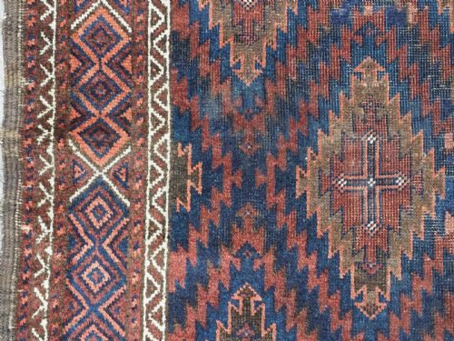 ANTIQUE ARAB BALUCH RUG WITH SCARCE DESIGN CIRCA 1890 - ADDITIONAL PHOTO 6