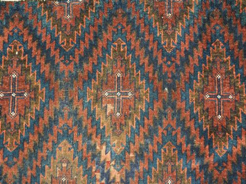 ANTIQUE ARAB BALUCH RUG WITH SCARCE DESIGN CIRCA 1890 - ADDITIONAL PHOTO 7