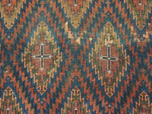 ANTIQUE ARAB BALUCH RUG WITH SCARCE DESIGN CIRCA 1890 - ADDITIONAL PHOTO 9