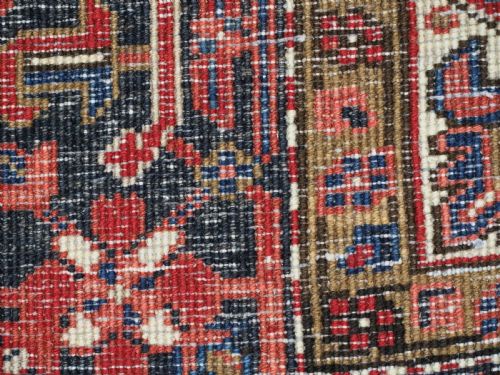 ANTIQUE HERIZ CARPET OF TRADITIONAL MEDALLION DESIGN FULL PILE CIRCA 192030 - ADDITIONAL PHOTO 13