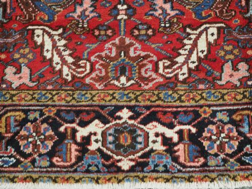 ANTIQUE HERIZ CARPET ALL OVER DESIGN ON A BOLD RED GROUND CIRCA 192030 - ADDITIONAL PHOTO 10