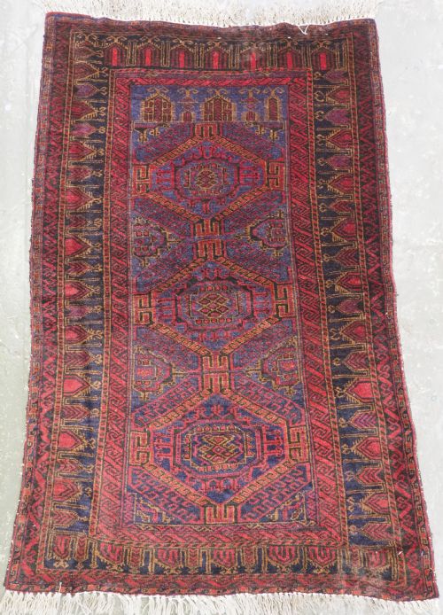 Antique Afghan Village Prayer Rug of 'Mushwani' Design, Circa 1920.
