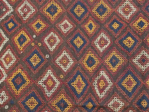 ANTIQUE AFGHAN FIROZKOHI EMBROIDERED KILIM OR COVER CIRCA 1900 - ADDITIONAL PHOTO 10